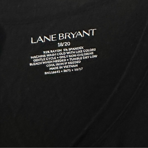 Lane Bryant Black Tunic 3/4 sleeves - Picture 3 of 3
